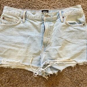 BDG Faded Blue Ripped Jean Shorts